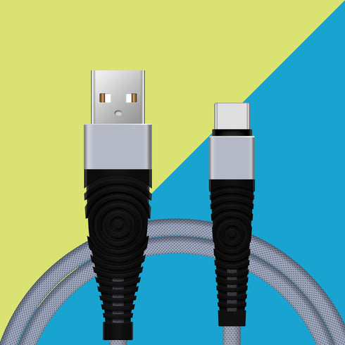 Heavy-Duty Braided Fast Charge Phone Charger USB C Type C Data Cable - TradeNRG UK